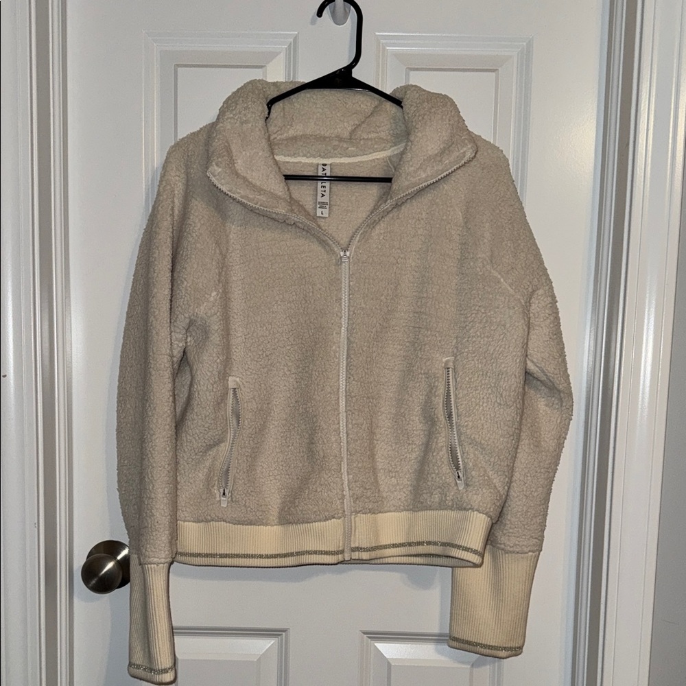 Athleta Cream Puffer Jacket
